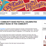 Colorado Community Band Festival website image